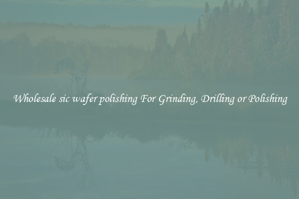 Wholesale sic wafer polishing For Grinding, Drilling or Polishing