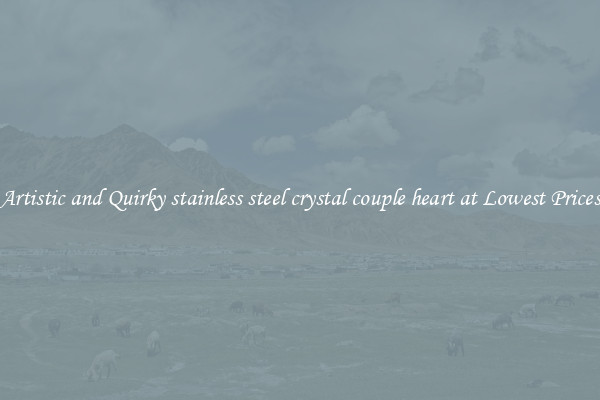 Artistic and Quirky stainless steel crystal couple heart at Lowest Prices