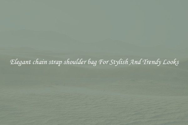 Elegant chain strap shoulder bag For Stylish And Trendy Looks