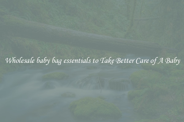 Wholesale baby bag essentials to Take Better Care of A Baby