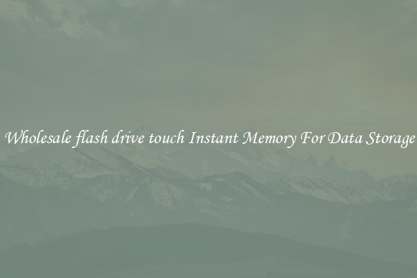 Wholesale flash drive touch Instant Memory For Data Storage
