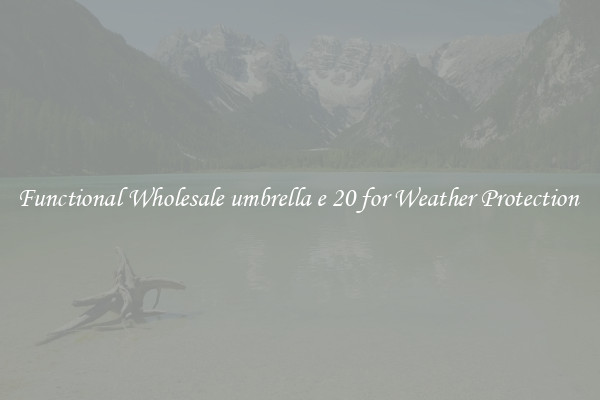 Functional Wholesale umbrella e 20 for Weather Protection 