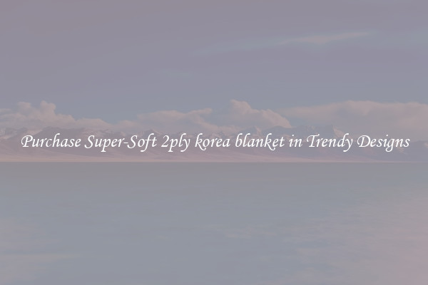 Purchase Super-Soft 2ply korea blanket in Trendy Designs