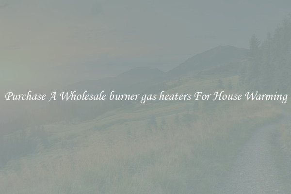 Purchase A Wholesale burner gas heaters For House Warming