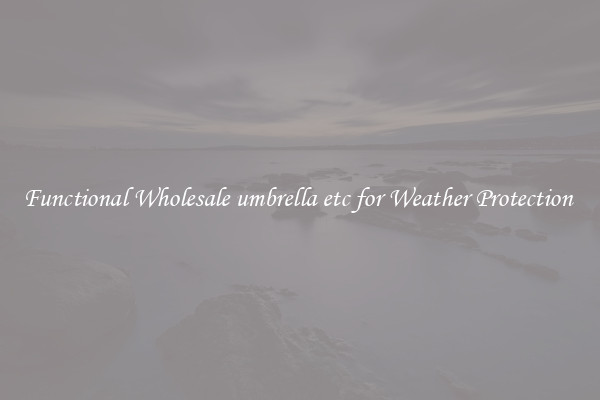 Functional Wholesale umbrella etc for Weather Protection 