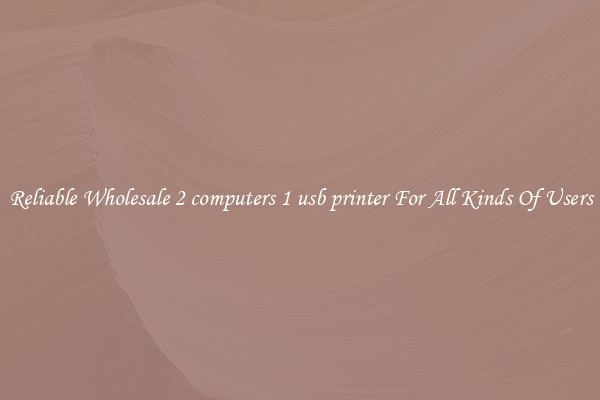 Reliable Wholesale 2 computers 1 usb printer For All Kinds Of Users