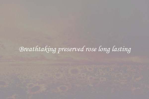 Breathtaking preserved rose long lasting
