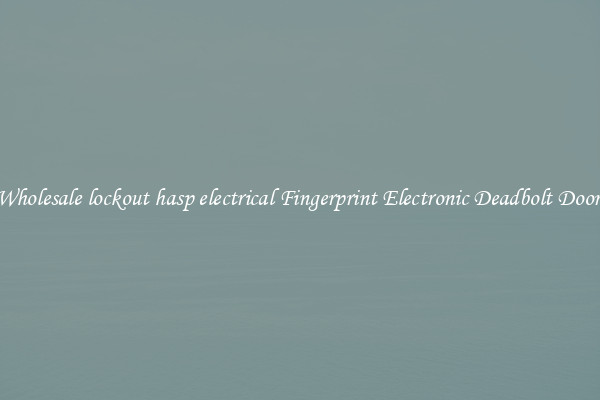 Wholesale lockout hasp electrical Fingerprint Electronic Deadbolt Door 
